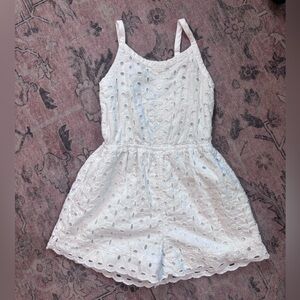 Abercrombie Kids White Eyelet One Piece Romper